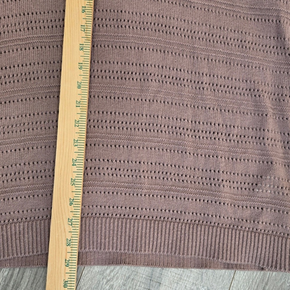 Abercrombie & Fitch Polo Shirt Mens XXL Brown Retro Pointelle Knit Johnny Collar - Picture 5 of 7